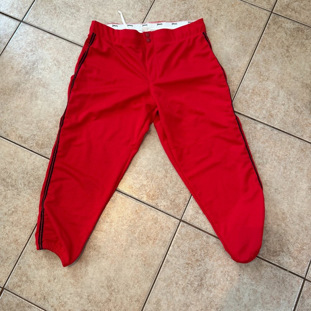 Intensity women's/girls softball pants NEW size XL Red w/braiding (101)